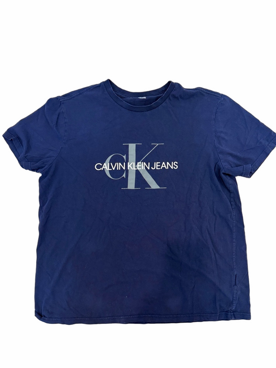 Calvin Klein Jeans Tops - Calvin Klein Jeans Navy Blue Logo Tee Size Large